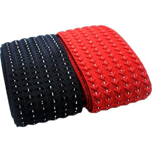 New style two-color striped nails elastic bands/ Short skirt lace jacquard waistband elastic / rubber band / loose tight