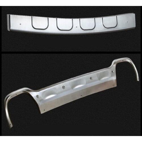 For Jeep Cherokee 2016.2017.2018 Front + Rear Bumper Diffuser Stainless steel Bumpers Guard skid plate car accessories