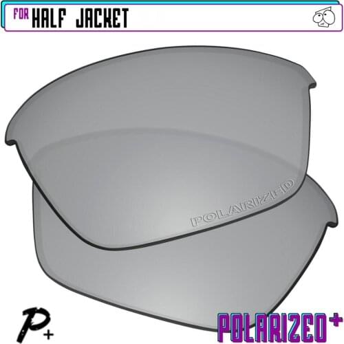 EZReplace Polarized Replacement Lenses for - Oakley Half Jacket Sunglasses - Silver P Plus