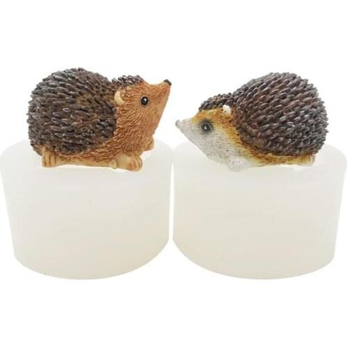 3D Animal Cartoon Hedgehog Silicone Mold Crystal Epoxy Plaster Mould Aromatherapy Candle Making DIY Supplies