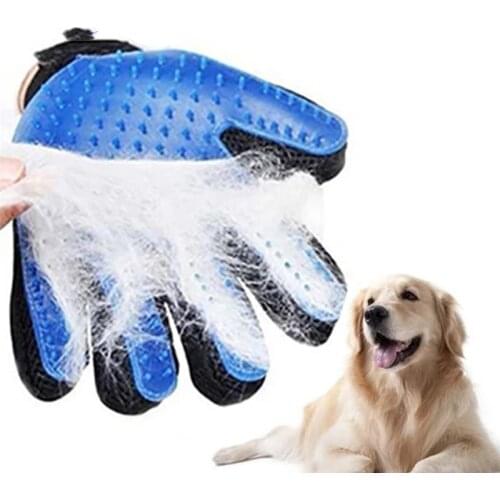 Dog Pet Grooming Glove Silicone Cats Brush Comb Deshedding Hair Gloves Dogs Bath Cleaning Supplies Animal Combs by PROSTORMER