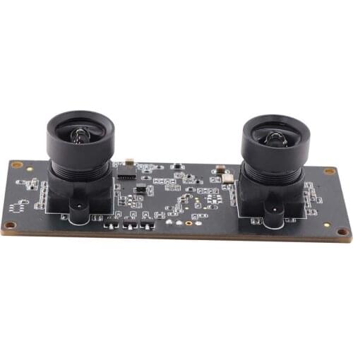 WDR 2MP 1080P Non Distortion Synchronization Stereo Webcam Dual Lens USB Camera Module for Depth Measurement Face Recognition