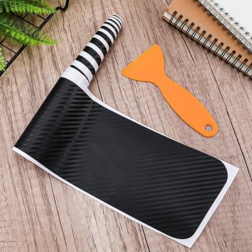 Universal Carbon Fiber Car Trunk Door Sill Plate Protector Sticker Rear Bumper Guard Rubber Mouldings Pad Trim Cover Strip Auto