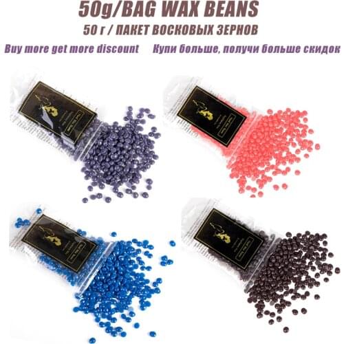 50g/bag Hard Hair Removal Wax Beans Pellet Depilatory Wax-melt beans Bikini Face Legs Body Hair Removal Bean For Women Men