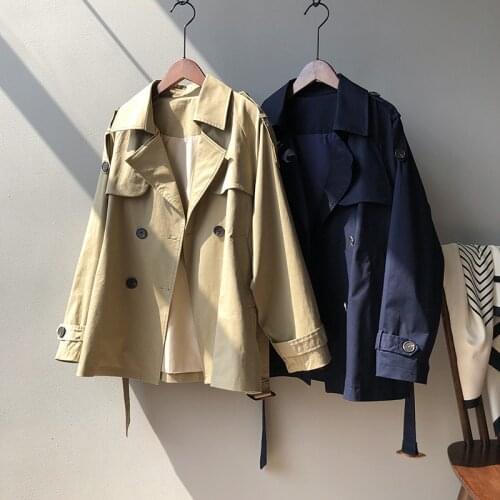 Womens Trench Coat Spring Autumn Women Coat Casual Loose Trench Coat For Women Solid Womens Autumn Coat Trench Coat Women New