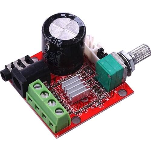 12V Mini Hi-Fi PAM8610 Audio Stereo Amplifier Board 2X10W Dual Channel D Class
