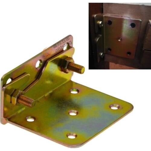 2pcs Heavy Metal Bed Hinge Screw Fixed Corner Bracket Hardware Wooden sofa bed frame combination Connecter Furniture Fittings