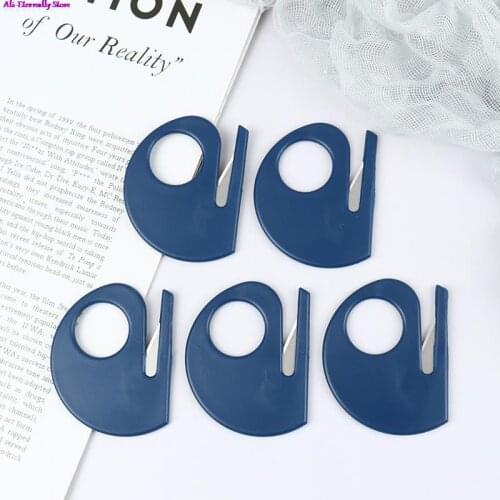 2pcs Plastic Mini Letter Knife Mail Envelope Opener Safety Paper Guarded Cutter Envelope Knife Paper Cutter