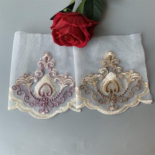 3Yards 17cm Embroidery Mesh Lace For Doll Dress Materials DIY Handmade Sewing Clothing Macrame Accessories