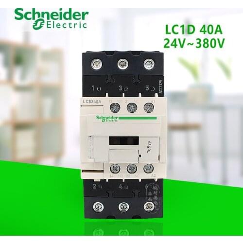 3P 40A AC Contactor One Open One Closed 24 V 36V 110V 380V LC1D40AB7C/CC7C/F7C/M7C/Q7C Authentic Guarantee LC1D40A.7C