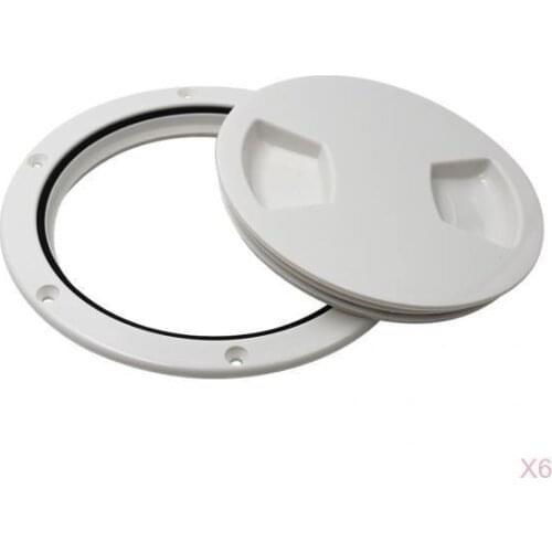 6x 5-inch Deck Plate Marine Access Boat Inspection Hatch Cover Plate 5.5 inch Cut Out