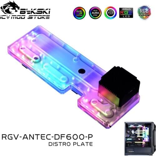 Bykski Waterway Board Reservoir Liquidcooling System Water Tank Acrylic Tranperant for ANTEC DF600/DP502 RGV-ANTEC-DF600-P