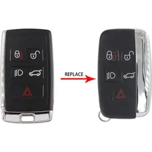 DAKATU Modified Smart Remote Control Car Key Shell Case With 5 Button FOB for Land Rover Range Rover Evoque/ Sport 2012-2017