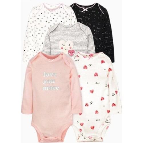 Baby girl long sleeve print romper set cute new born clothes cotton 2021 newborn boy outfit o-neck 6-24M