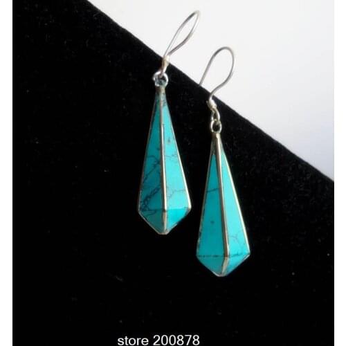 E041 Nepal Handmade Vintage Elegant Water Drop Earrings