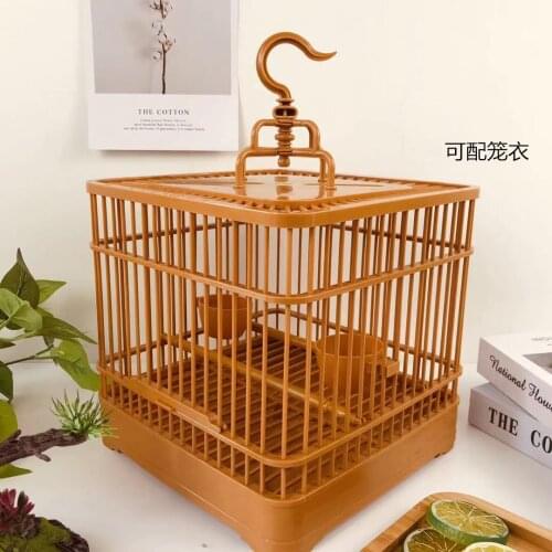 A square birdhouses Plastic production process parrot training toys bird accessories Traditional craft parakeet accessories