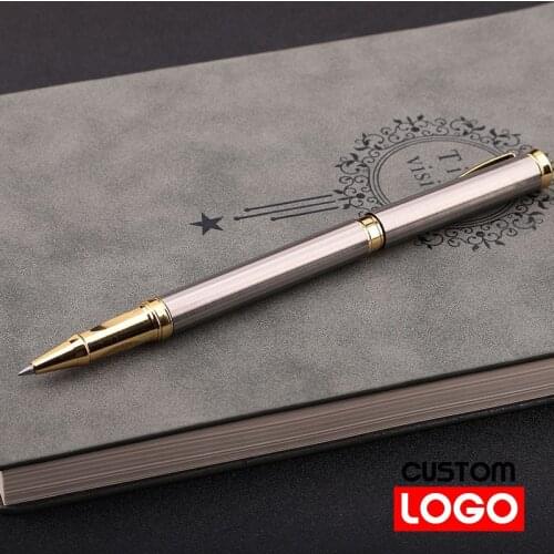 Metal Ballpoint Pen Signature Pen Laser Engraving Custom Logo Text Engraving Gift Pen High-grade Commercial Advertisement Pen
