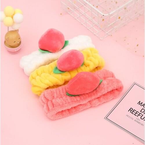 Popular Cartoon Makeup Remover Apply Mask Wide Edge Exquisite Makeup Belt Dry Hair Cap Fashion Plush Face Wash Headband