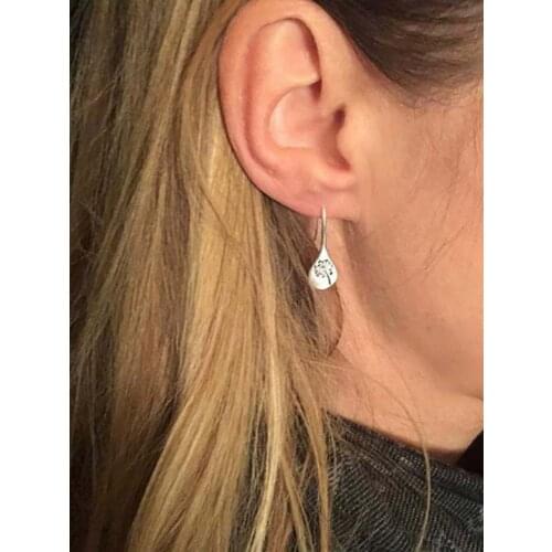 New Simple Retro Dandelion Earrings For Women Engagement Wedding Jewelry Statement Earring Pendientes Bijoux Gift