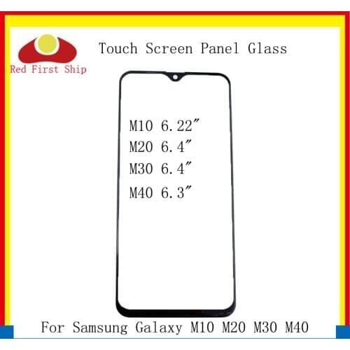 10Pcs/lot For Samsung Galaxy M10 M20 M30 M40 Touch Panel Screen Front Outer Glass Lens M105 M205 M305 M405 With Hollow OCA Glue
