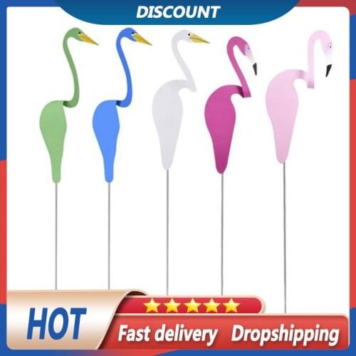 Swirl Bird Flamingo Wind Spinner Garden Yard Spinning Decoration Resist Fading And Rust Outdoor Landscape For Yard