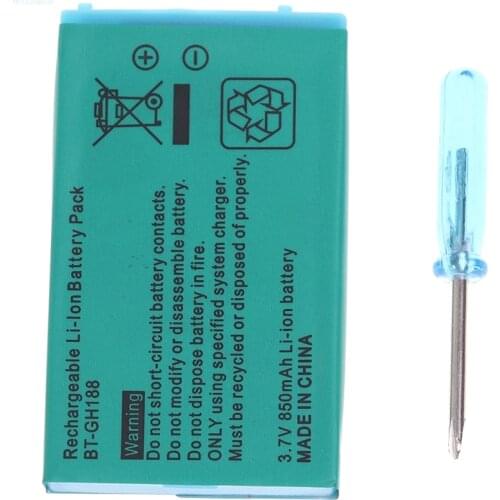 Nintendo GBA Game Machine Built-in Battery SP 850mAh Internal Rechargeable Lithium-ion Battery + Screwdriver