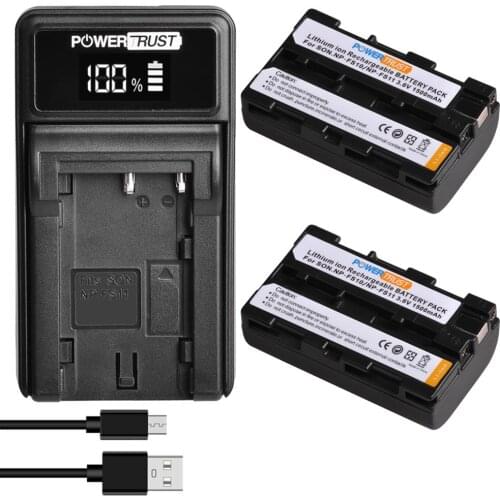 NP-FS11 NP-FS10 Battery and LED USB Charger for Sony NP-F10 NP-FS12 FS21 FS31 DCD-CR1 CCD-CR5 DCR-PC1 DCR-PC2 DCR-PC3