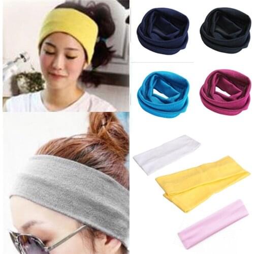 Womens Stretchy Yoga Headband Elastic Stretch Wide Hairband Running Head Wrap Women Men Yoga Sports Twist Turban Headwra