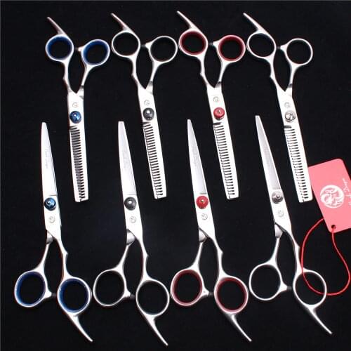 1Pcs 6 inch 17.5cm Purple Dragon Professional Human Hair Scissors Hairdressing Cutting Shears Thinning Scissors Barbers