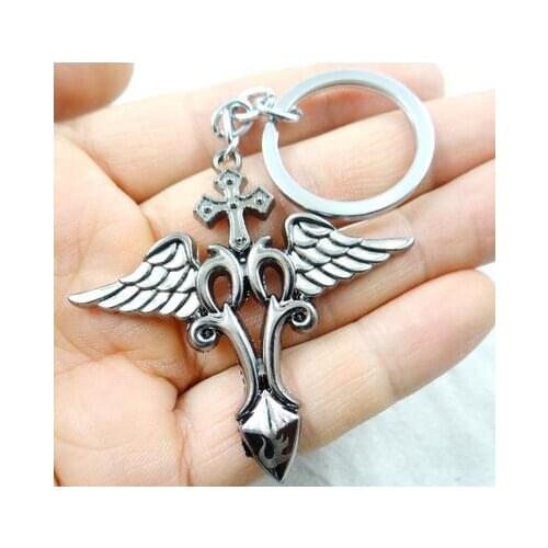 1Pcs wholesale Alloy key wing carving key chain car pendant Accessories key chain free shipping p493