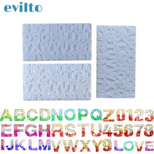 1pcs English Alphabet Number Silicone Mold Epoxy Resin Molds DIY Handmade Crafts Jewelry Making Making Supplies Accessories