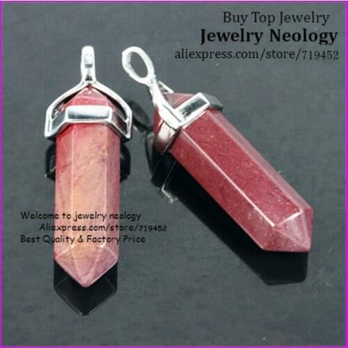 10pcs/lot Nature yolk Stones Gem Hexagonal Point Reiki Chakra Necklaces Earrings Pendant Beads Druzy Jewelry Pendant