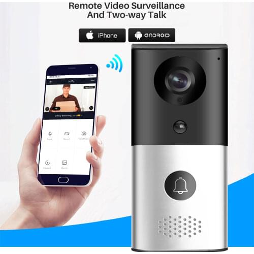 1080P Video Doorbell Wifi Smart Home App Phone Call Audio Intercom Wireless Door Bell Camera PIR motion detection