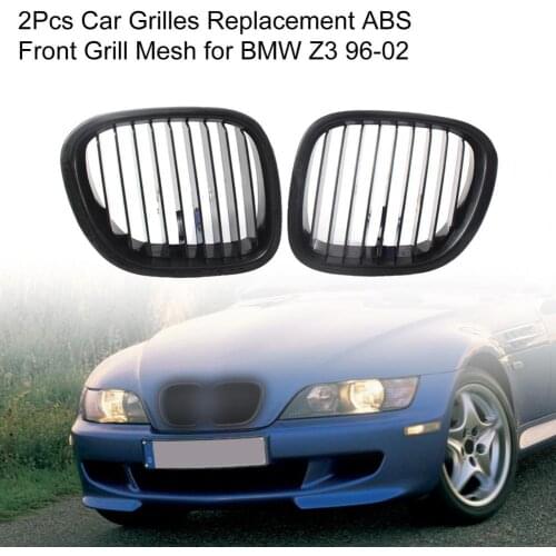 2Pcs Car Grilles Replacement ABS Front Grill Mesh 51138412950 51138412949 for BMW Z3 96-02 Accessories