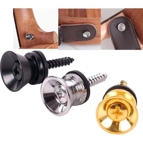 2Pcs/Set Guitar Strap Lock Locking Pegs Pin Metal End Strap Button Acoustic Classical Bass Guitar Ukulele Guitar Accessories