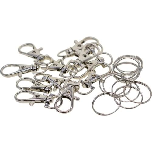 24pcs Alloy Swivel Snap Hook Carabiner Clip Hook Rotatable Trigger Lobster Hook Keychain