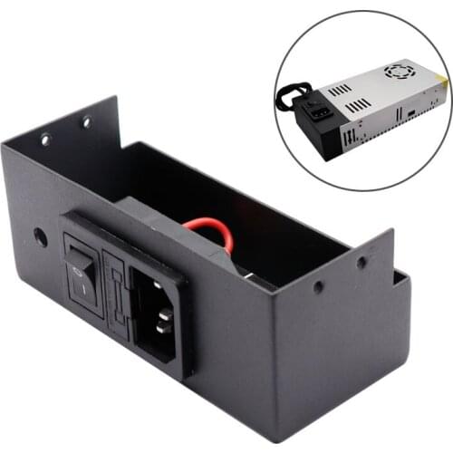3D Printer Switch Power Supply Metal Shell 50X45X110MM For 12v 24V 360w power socket with switch fuse