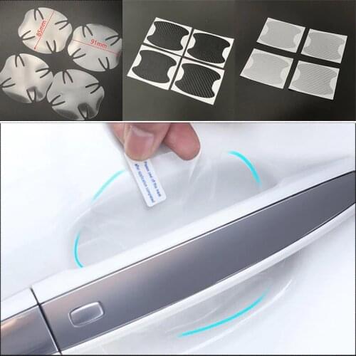 4pcs/lot Universal Invisible Transparent Car Door Handle Scratches Protective Protector Films Handle Protection Sticker