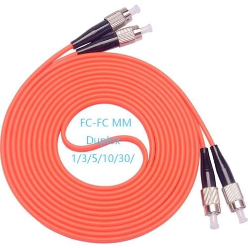 5PCS/lot FC/UPC-FC/UPC fiber optic patch cord 1M 2M 3M 5M Duplex Multimode cable FC-FC optical fibre jumper