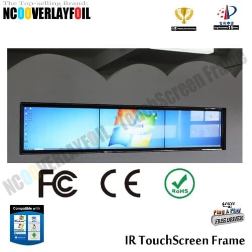 Quick Free Shipping 55" IR Multi Touch Screen Overlay Kit With 10 Touches For LCD Screen Monitor Touch table