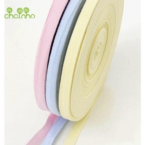 Chainho,Width 1cm color cotton yarn herringbone strap straps Ribbon cotton cloth manual shelving with trim straps