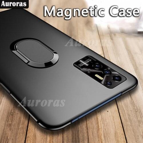 Auroras Case For Tecno Pova 2 Ultra Thin Back Matte With Magnetic Attraction Ring Cover For Tecno Pova2 Soft Case