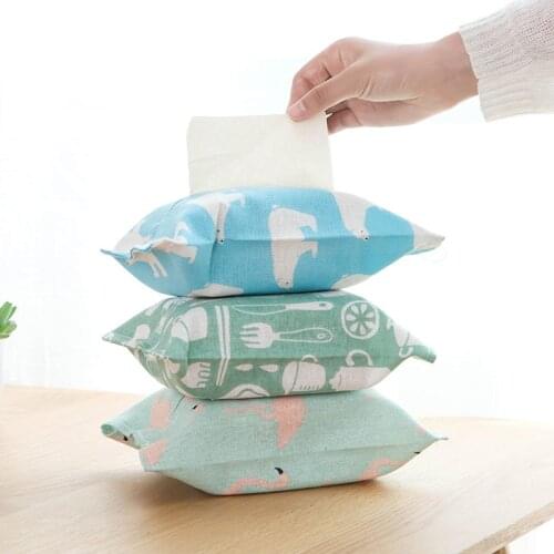 Diablement Fort Paper Towel Box Living Room Car Suit Cute Toilet Napkin Box Kawaii Table Decor