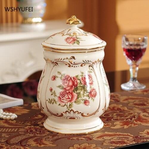 Smooth and delicate ceramic sealed pot kitchen food storage jar storage box candy box dried fruit box coffee pot teapot