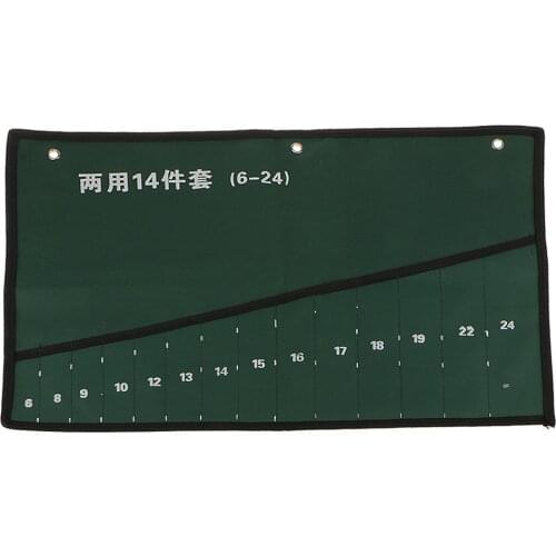 Canvas Roll Up Tool Storage Bags 8/10/14-Pocket Spanner Wrench Organizer Tidy