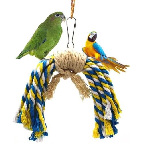 Bird Chewing Toy Interactive Parrot Hanging Toy Bird Tearing Toy Parrot Bite Toy Bird Cockatiel Cage Decoractive Toys