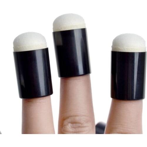 Drawing Brush Set Black Sponge Finger Daubers Foam Finger Painting Craft Sets Finger Paint Drawing Sponge Foam Finger Chalk Ink