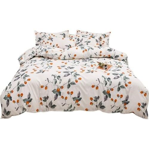 New Floral Printed Bedding Set Quilt Cover Pillowcase 3/4Pcs A Lot King Queen Size Bedlinen High Quality Comforter Bedclothes