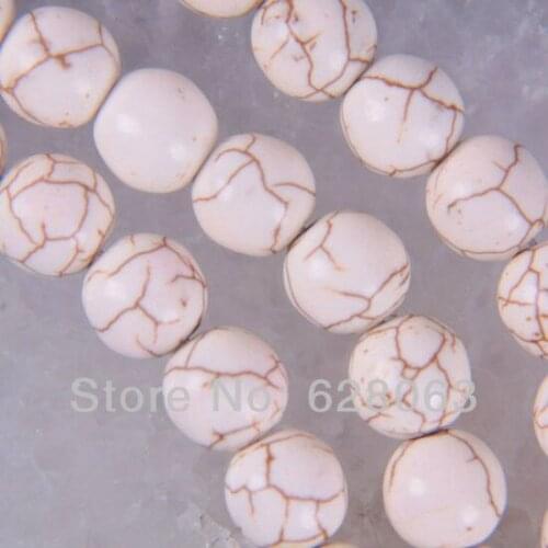 12MM White Howlite Round Loose Beads Strand 16" Jewelry Making C028