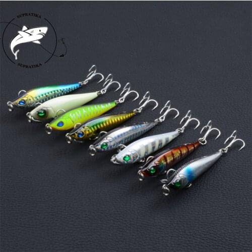 Hot Sale 8Pcs/lot Fake Plastic Bait Artificial Hard Baits Fishing Lure 3D Eyes Saltwater Hook Sea Fishing Folating 8 Colors